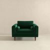Amber Dark Green Velvet Lounge Chair