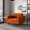 Casey  Burnt Orange Velvet Lounge Chair