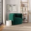 Delaney Mid-Century Modern Green Velvet  Swivel Chair
