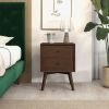 Caroline Walnut Night Stand 2-Drawer