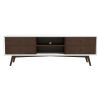 Caroline Walnut White TV Stand Up To 72"