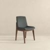 Crystal Dark Grey Fabric Dining Chair (Set Of 2)