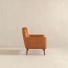 Claire  Genuine Leather Lounge Chair In Tan