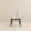 Laura  Beige Linen Solid Wood Dining Chair (Set Of 2)
