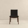 Laura  Black PU Solid Wood Dining Chair (Set Of 2)