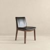 Laura  Black PU Solid Wood Dining Chair (Set Of 2)
