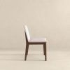 Laura  Beige Linen Solid Wood Dining Chair (Set Of 2)