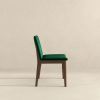 Kate  Green Velvet Solid Wood Dining Chair (Set Of 2)