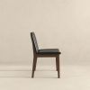 Laura  Black PU Solid Wood Dining Chair (Set Of 2)