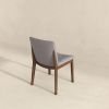 Laura  Light Grey Linen Solid Wood Dining Chair (Set Of 2)