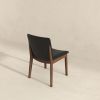 Laura  Black PU Solid Wood Dining Chair (Set Of 2)