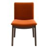 Laura  Burnt Orange Velvet Solid Wood Dining Chair (Set Of 2)