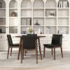 Laura  Black PU Solid Wood Dining Chair (Set Of 2)