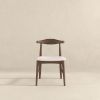 Damian Mid-Century Modern Solid Wood Beige Dining Chair