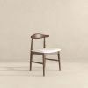 Damian Mid-Century Modern Solid Wood Beige Dining Chair