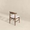 Damian Mid-Century Modern Solid Wood Beige Dining Chair