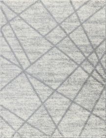 Loft Shag GC_CZY1004 Ivory 7 ft. 10 in. x 9 ft. 10 in. Shaggy Area Rug