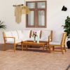 5 Piece Patio Lounge Set with Cushions