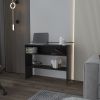 Black Console Table with Open Storage