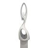 Tall Doll Floor Sculpture // White and Chrome