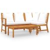 4 Piece Acacia Wood Patio Lounge Set
