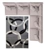 Jersey Area Rugs, Carpets For Livingroom, 7x10 Area Rugs ,1798 Black-Grey
