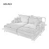 Oversized Loveseat Chaise Lounge Sofa