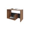 Walnut Black Coffee Table with Open Storage