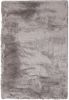 Silver Faux Fur Area Rug 5x8
