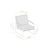 Contemporary Square Metal Frame Accent Chair – Indigo Blue / Black