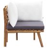 5 Piece Solid Acacia Wood  Patio Lounge Set