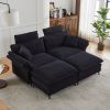[New] Deep Seat Sectional Sofa, Comfortable Cloud Sofa with Ottomans, loveseat or 4-seater Sofa, 85.8''Modern Corduroy Upholstered Sectional Sofa for