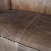 Brancaster Retro Brown Top Grain Leather& Aluminum Living Room Set