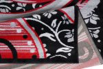 Jersey Area Rugs, Carpets For Livingroom, 7x10 Area Rugs ,1843 Black-Red