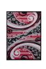 Jersey Area Rugs, Carpets For Livingroom, 7x10 Area Rugs ,1843 Black-Red