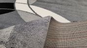 Jersey Area Rugs, Carpets For Livingroom, 7x10 Area Rugs ,1798 Black-Grey