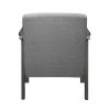 Gray Accent Chair 1pc Solid Wood Mission Arm Cushion Back Classic Living Room Furniture Antique Gray Wooden