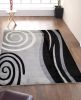 Jersey Area Rugs, Carpets For Livingroom, 7x10 Area Rugs ,045 Black-Grey
