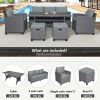 6-Piece Outdoor Rattan Wicker Patio Dining Set