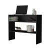 Black Console Table with Open Storage