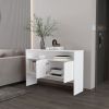 White Console Table with Two Doors
