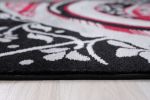 Jersey Area Rugs, Carpets For Livingroom, 7x10 Area Rugs ,1843 Black-Red
