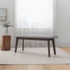 Carlos Fabric Upholstered Solid Wood Bench 36"