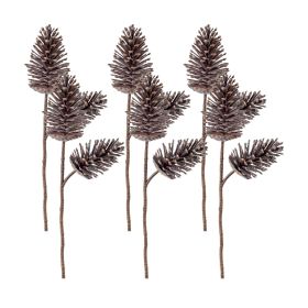 Pine Cone Spray 28"H (Set of 6) Plastic (Option: PlasticBrown)
