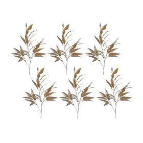 Leaf Spray (Set of 6) 27"H Polyester (Option: PolyesterGold)