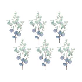 Eucalyptus Spray (Set of 6) 34"H Polyester (Option: Plastic, PolyesterBlue)
