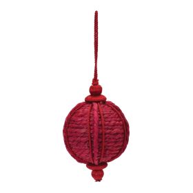 Onion Ornament (Set of 6) 3.25"D x 5.5"H Jute (Option: HempRed)