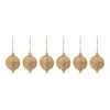 Onion Ornament (Set of 6) 3.25"D x 5.5"H Jute