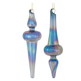 Drop Ornament (Set of 12) 6"H Glass (Option: GlassBlue)