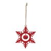 Snowflake Ornament w/Bell (Set of 12) 6.5"H Iron